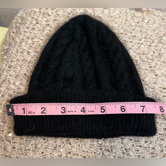 Small Black Angora Beanie - Picture 3 of 3